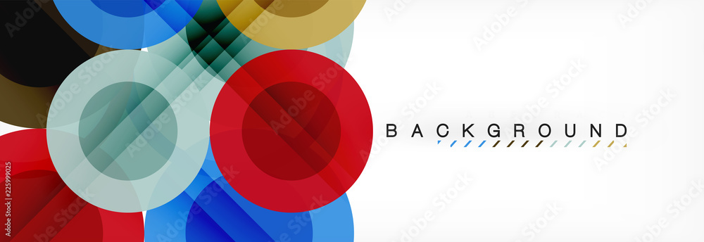 Overlapping circles design background Overlapping circles design background