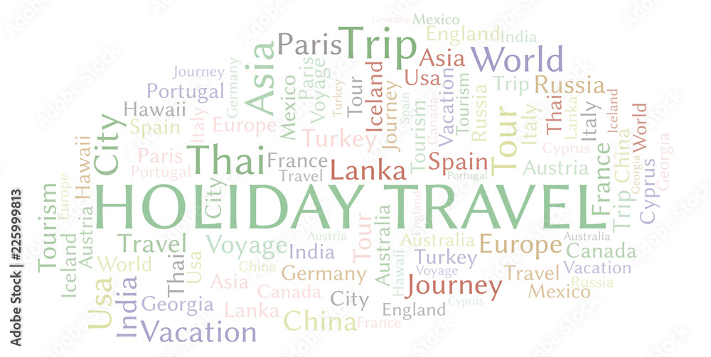 Holiday Travel word cloud. Holiday Travel word cloud.
