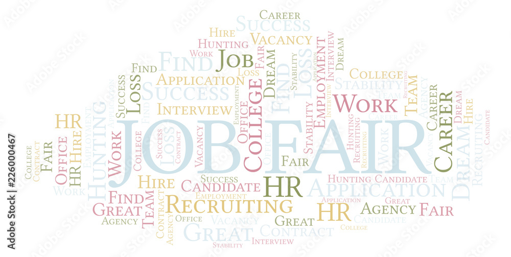 Job Fair word cloud.