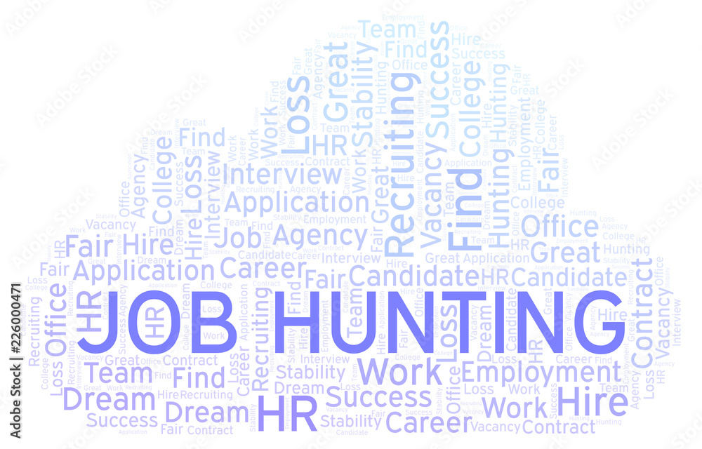 Job Hunting word cloud.