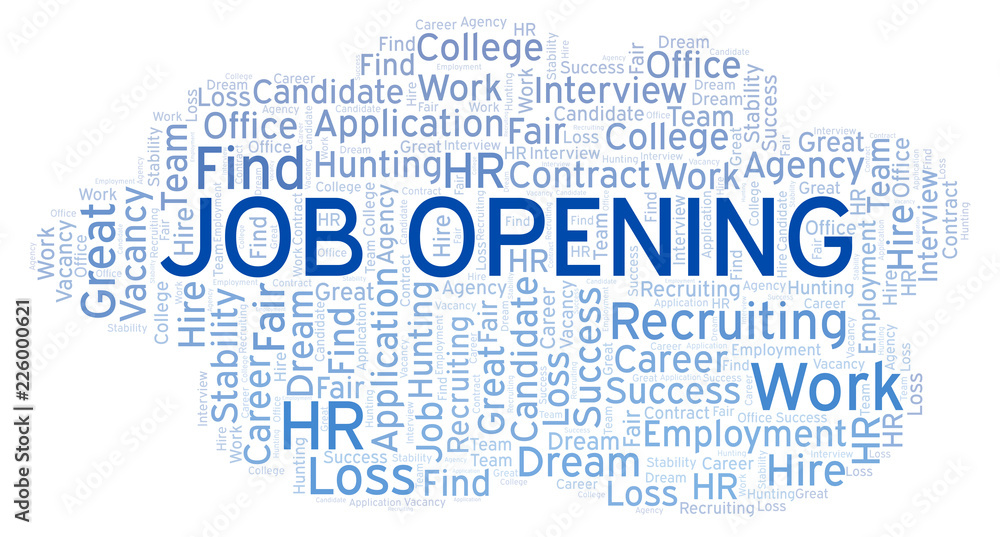 Obraz premium Job Opening word cloud.