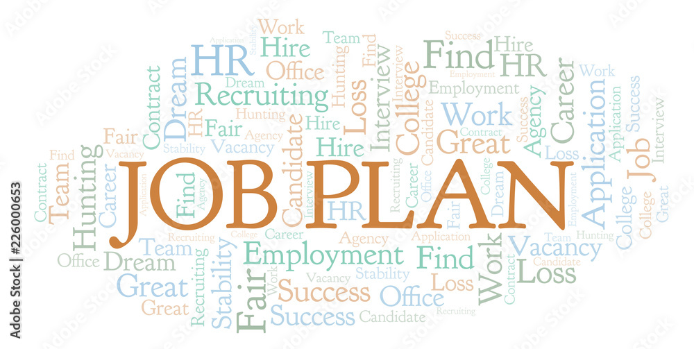 Job Plan word cloud. Job Plan word cloud.