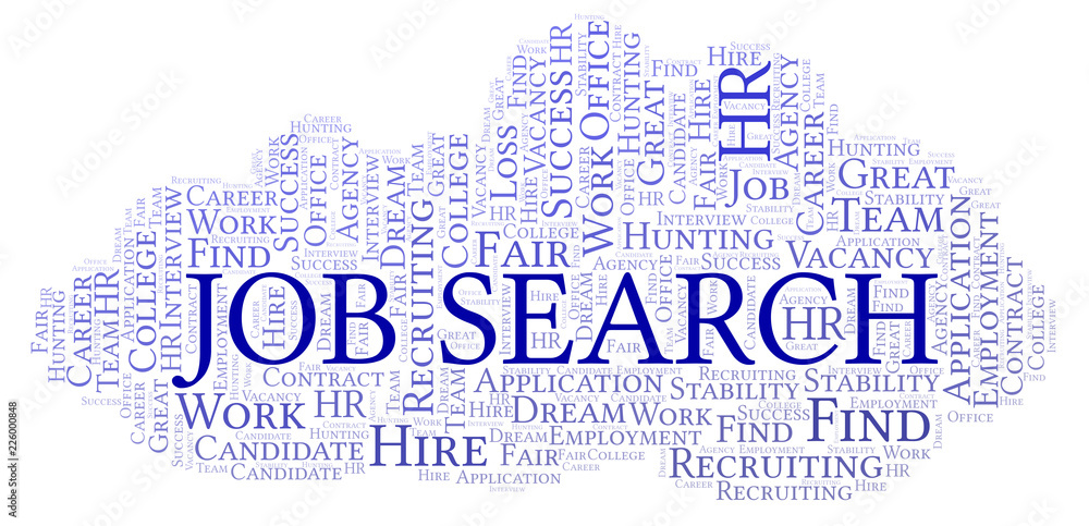 Fototapeta premium Job Search word cloud.