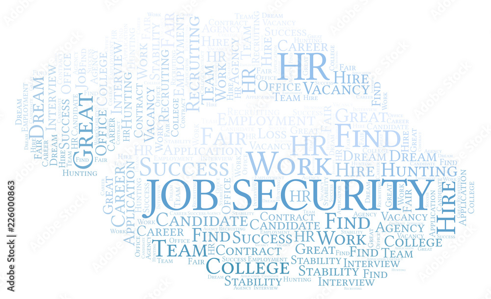 Obraz premium Job Security word cloud.
