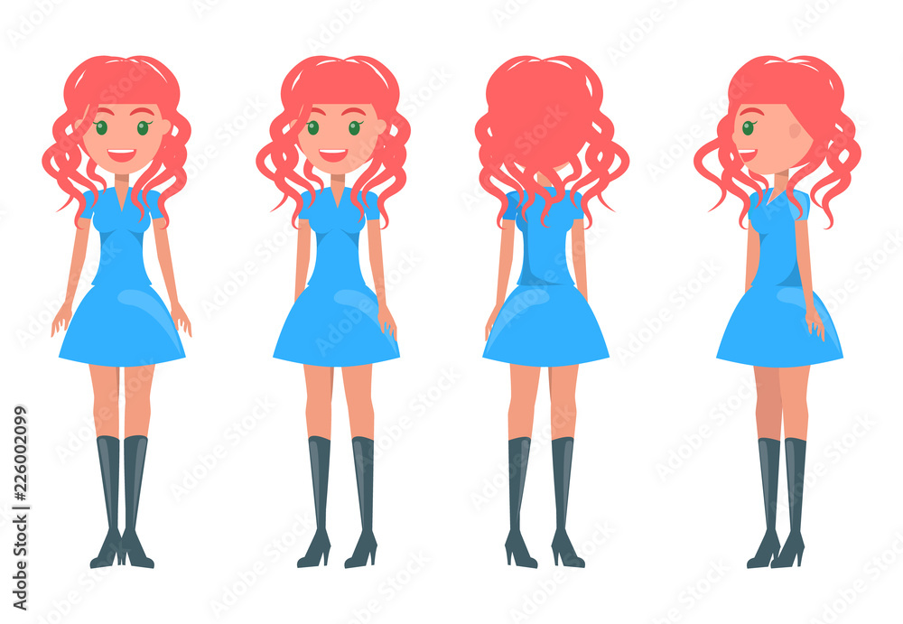 Redhead Girl in Modern Elegant Look. Young Girls Redhead Girl in Modern Elegant Look. Young Girls