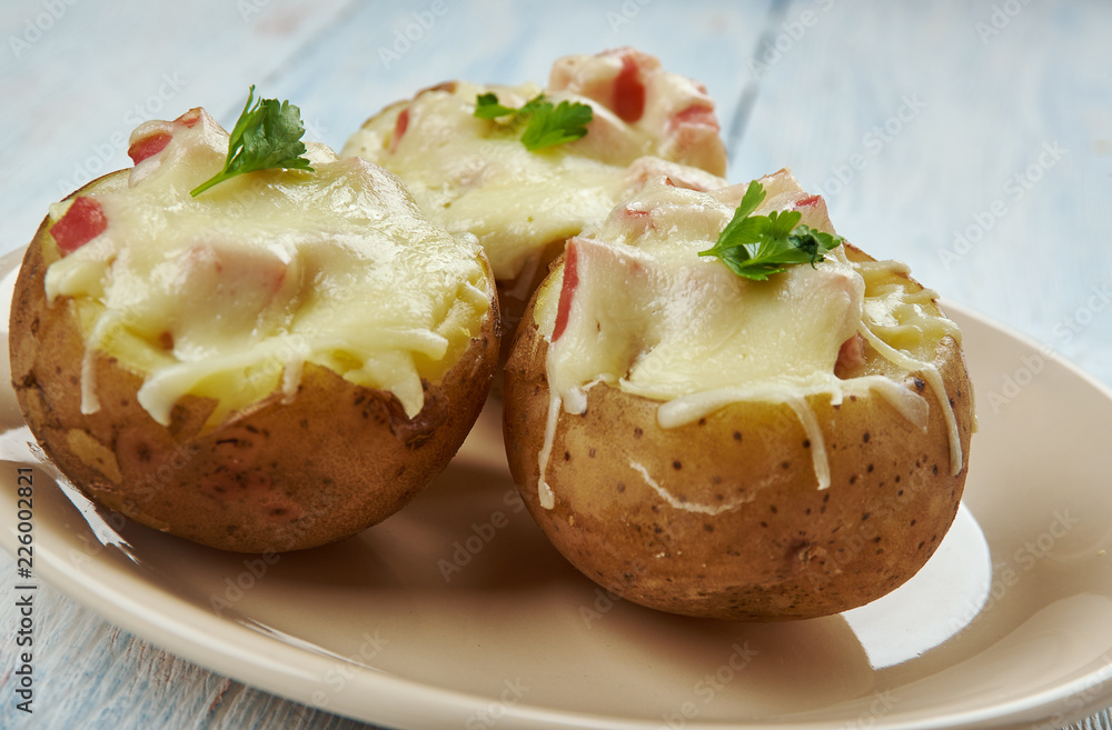 Andouille Stuffed Potatoes Andouille Stuffed Potatoes