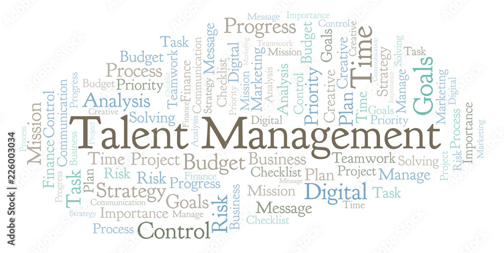 Obraz premium Talent Management word cloud, made with text only.