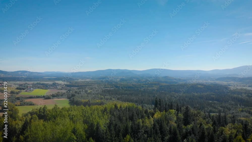 aerial view of beautiful mountains covered with green forest aerial view of beautiful mountains covered with green forest