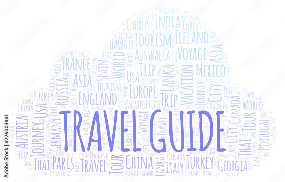 Obraz premium Travel Guide word cloud.
