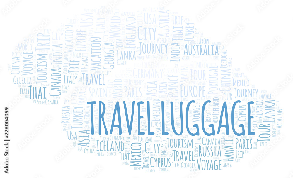 Fototapeta premium Travel Luggage word cloud.
