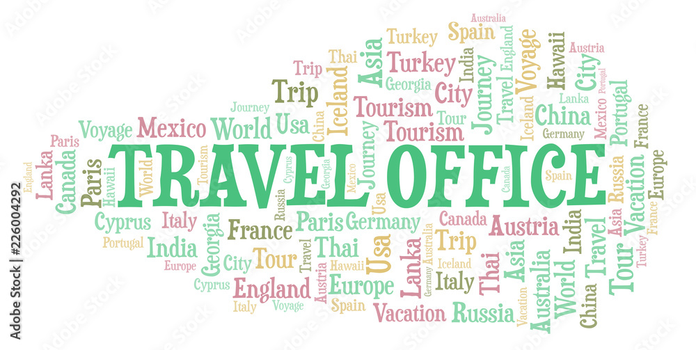 Travel Office word cloud. Travel Office word cloud.