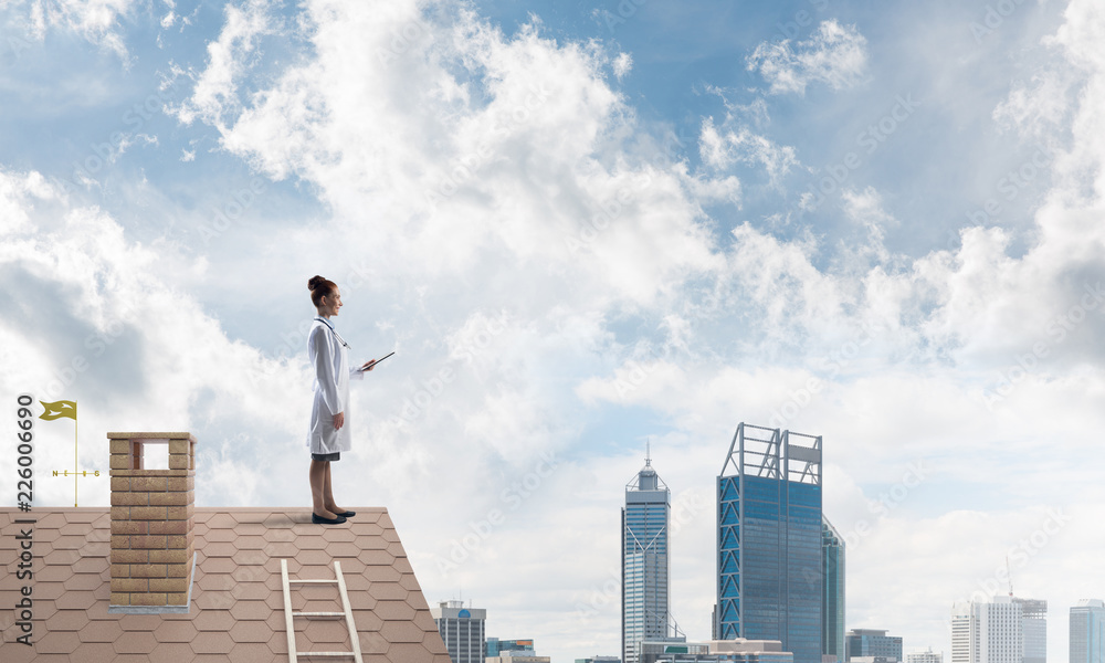 Woman doctor is ready to help the whole city Woman doctor is ready to help the whole city