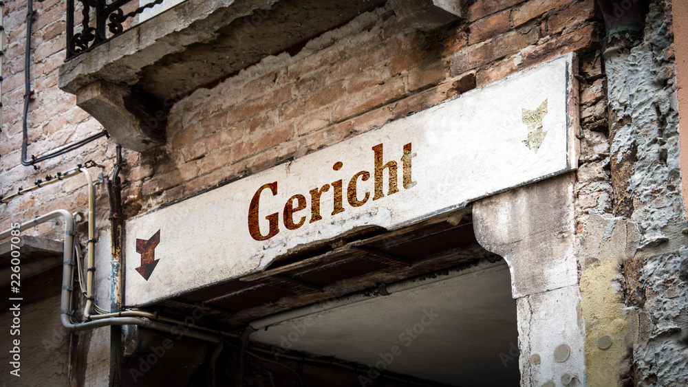 Schild 383 - Gericht