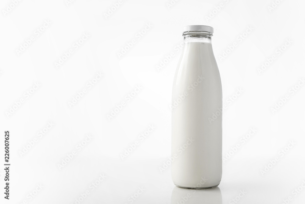 Natural organic milk product in the bottle. Natural organic milk product in the bottle.