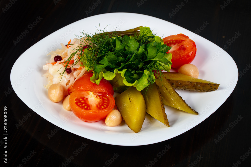 Pickled vegetables plate Pickled vegetables plate