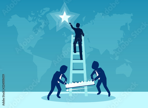 Vector illustration for business rivalry concept