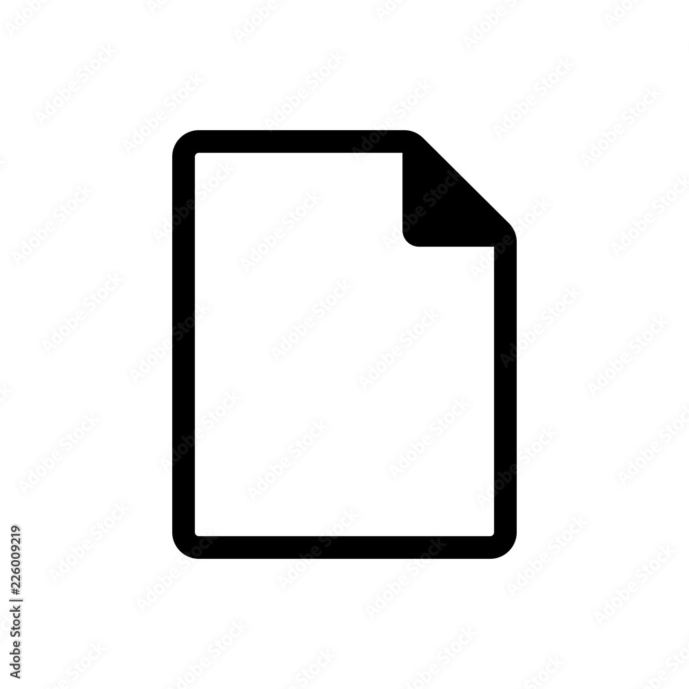 File vector icon, document symbol. Simple illustration, flat design for site or mobile app File vector icon, document symbol. Simple illustration, flat design for site or mobile app