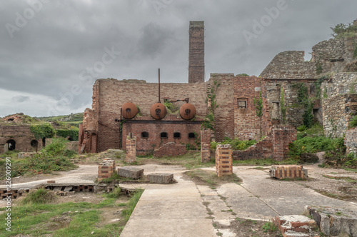 The abandoned, derelict ruins of Porth Wen brickworks, Anglesey.