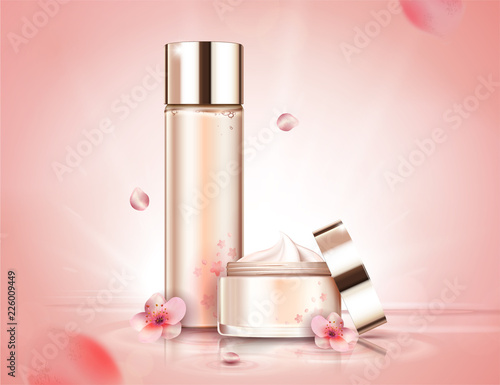 Cherry blossom skin care ads