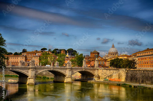 View of St. Peter Basillica across the river
