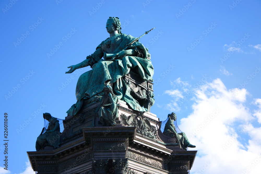 Obraz premium Part of the monument to Maria Theresa in the center of Vienna, Austria, Europe