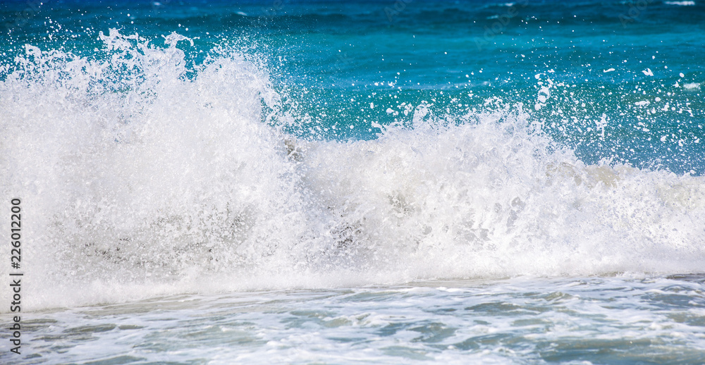 Sea wave. The churning of the ocean. Storm waves on the beach. Sea wave. The churning of the ocean. Storm waves on the beach.