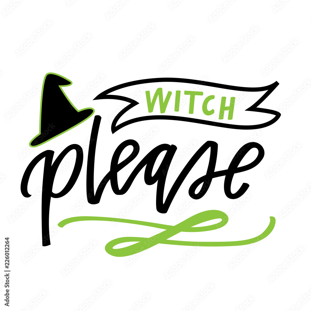 Naklejka premium witch please
