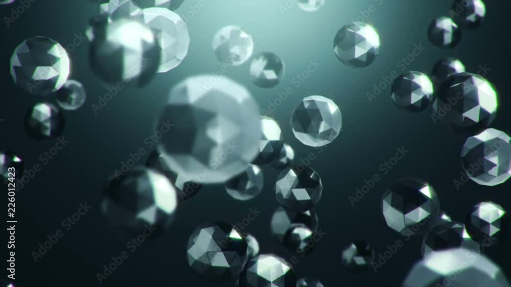 Abstract background with falling of crystals or diamonds. Animation of seamless loop. Abstract background with falling of crystals or diamonds. Animation of seamless loop.