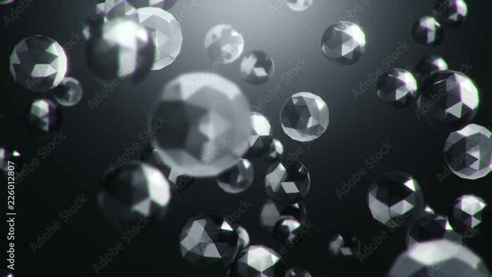 Abstract background with falling of crystals or diamonds. Animation of seamless loop. Abstract background with falling of crystals or diamonds. Animation of seamless loop.