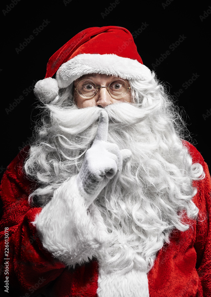 Portrait of santa claus gesturing at studio shot Portrait of santa claus gesturing at studio shot