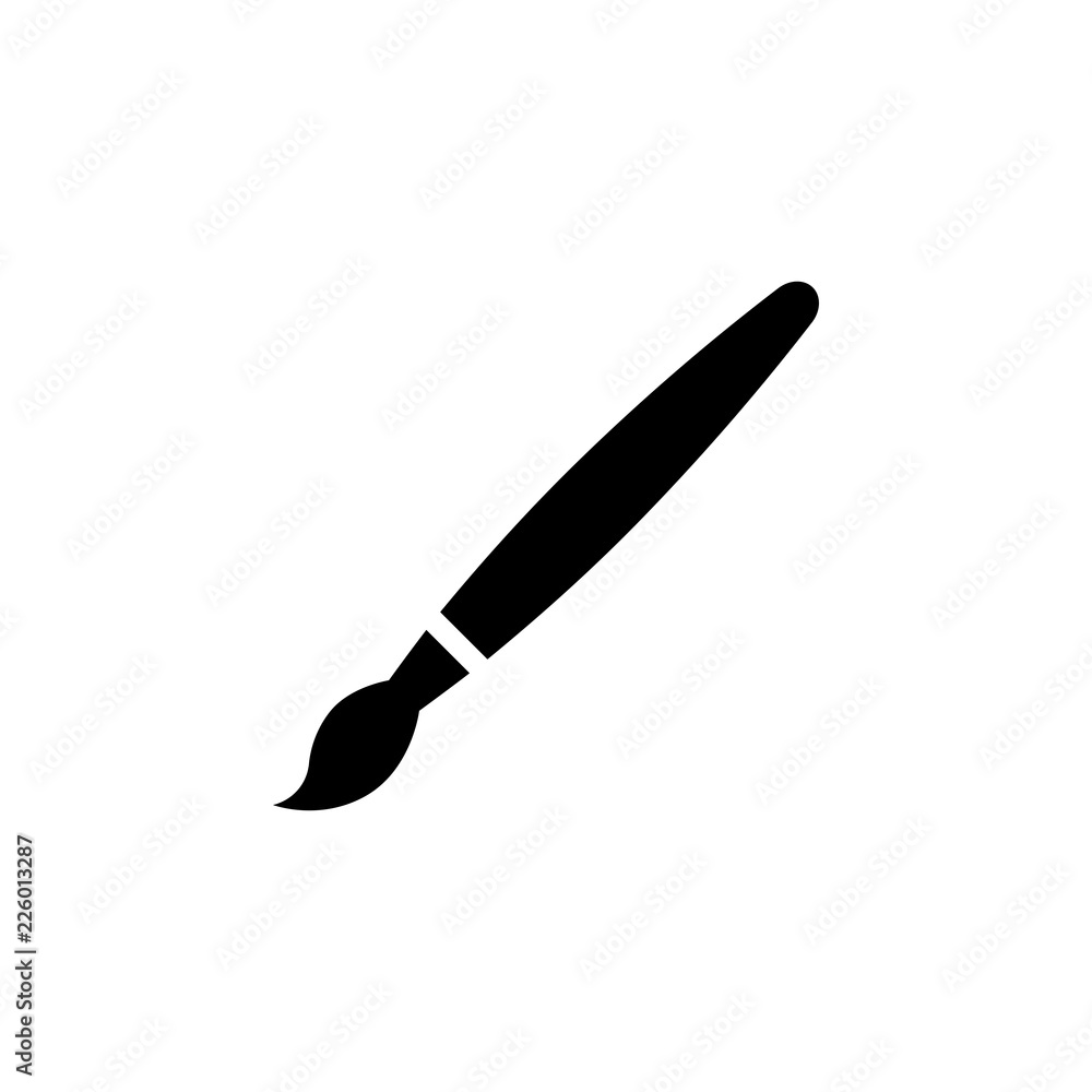 Paint brush vector icon, art symbol. Simple illustration, flat design for site or mobile app Paint brush vector icon, art symbol. Simple illustration, flat design for site or mobile app