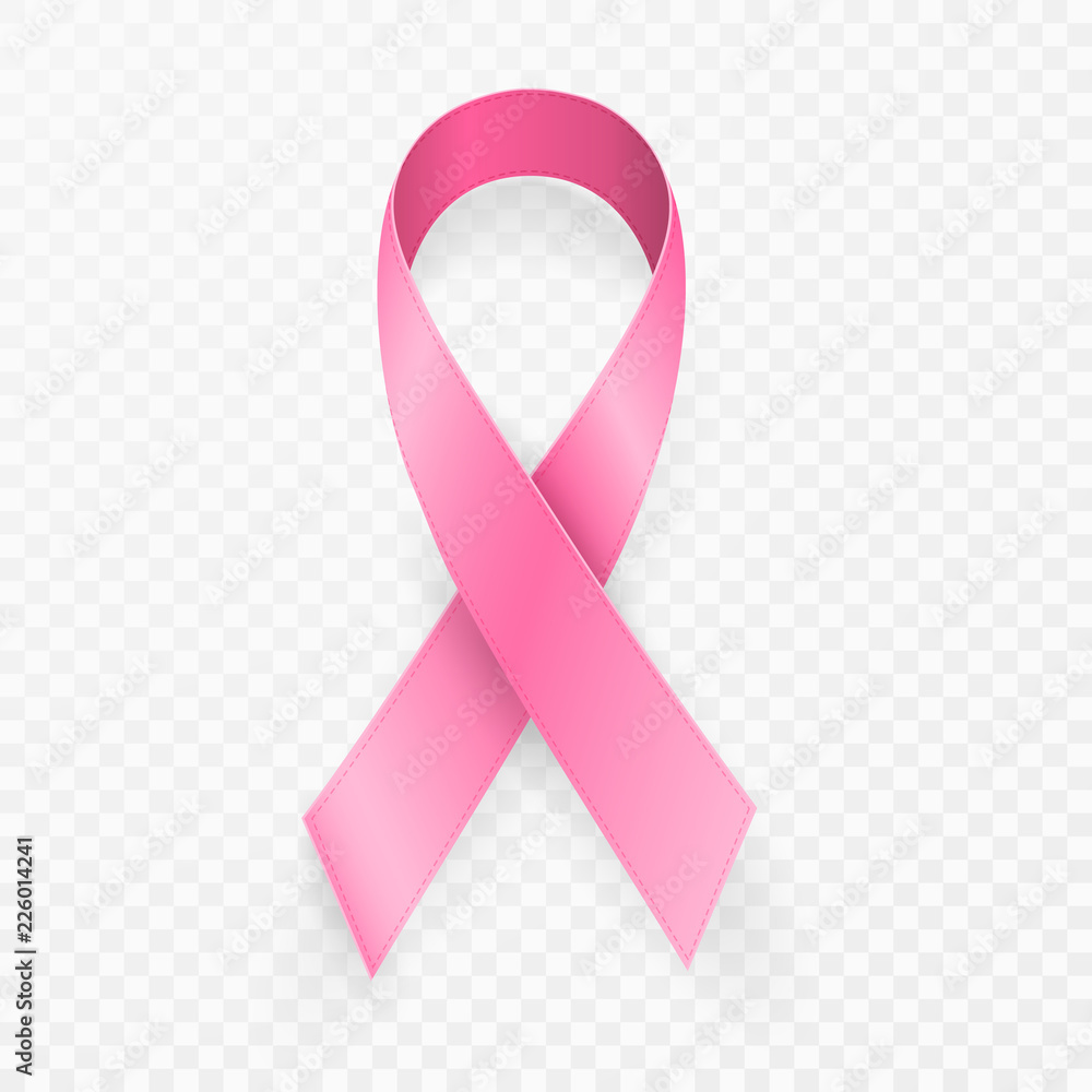 Pink Ribbon Breast Cancer Awareness Month of October Vector Design