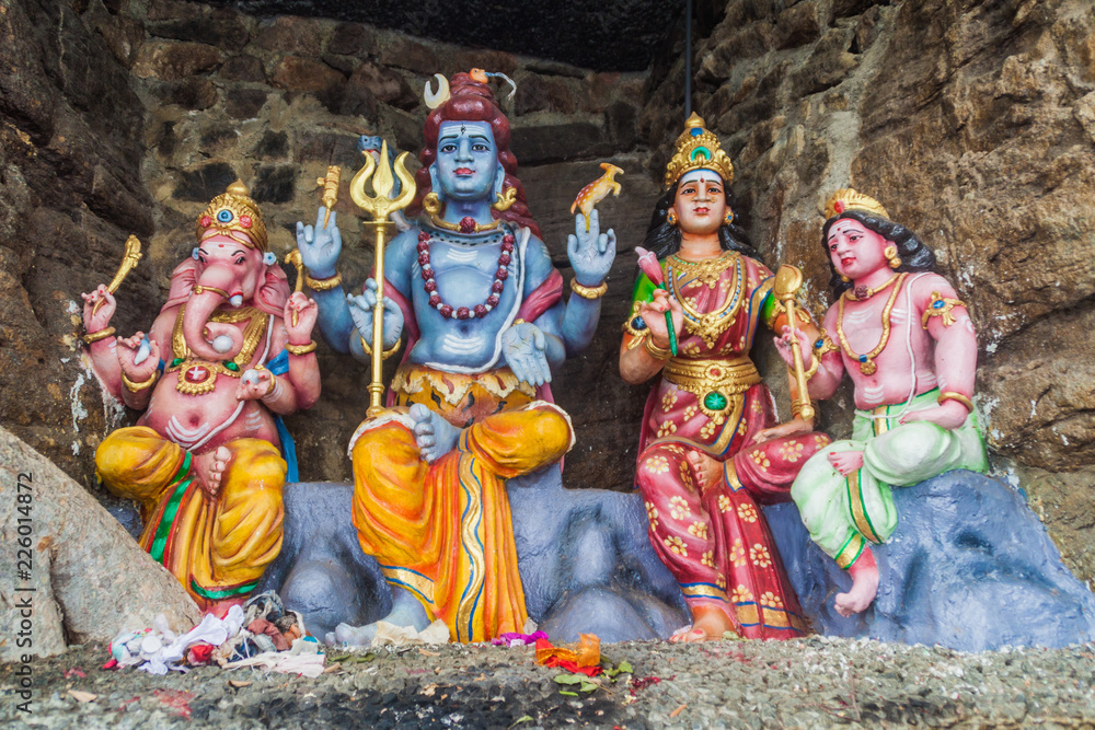 Hindu images at Kandasamy (Koneswaram) temple in Trincomalee, Sri Lanka