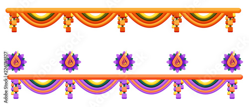 Design for Diwali festival of lights with Indian henna pattern.