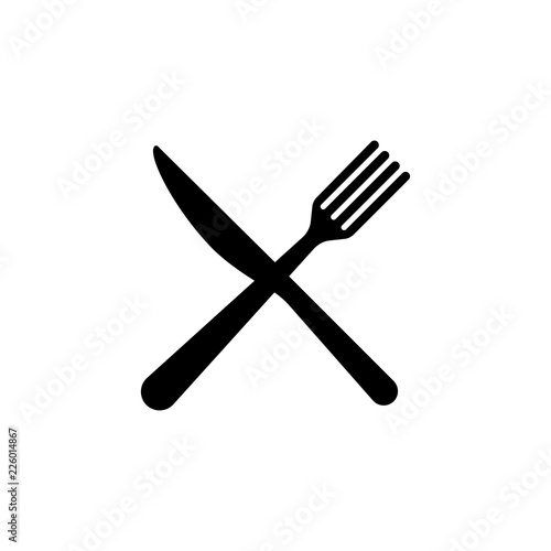 Fork vector icon, knife symbolSpoon fork aknife vector icon, restaurant symbol. Simple illustration, flat design for site or mobile app