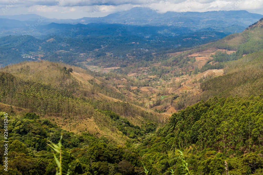Landscape of Horton Plains National Park, Sri Lanka