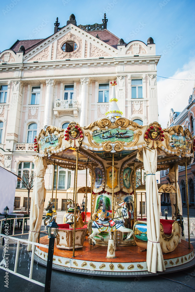 Vintage merry-go-round carousel