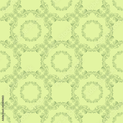 seamless geometric abstract pattern with floral motive