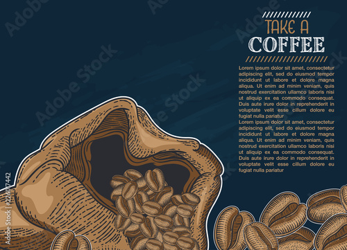 Hand drawn sketch illustration coffee for you design