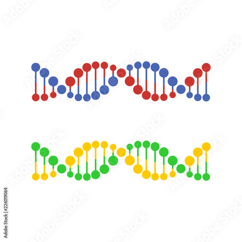 DNA colorful chain illustra...