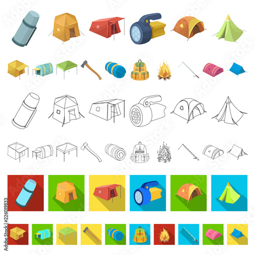 Different kinds of tents cartoon icons in set collection for design. Temporary shelter and housing vector symbol stock web illustration.