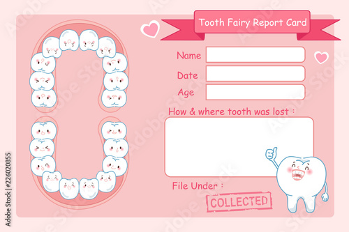tooth fairy report card photo