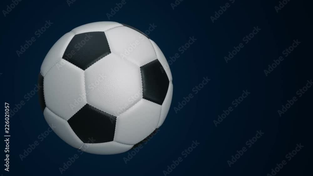 Animation of slow rotation ball for soccer game. View of close-up with realistic texture and light. Animation of seamless loop. Animation of slow rotation ball for soccer game. View of close-up with realistic texture and light. Animation of seamless loop.