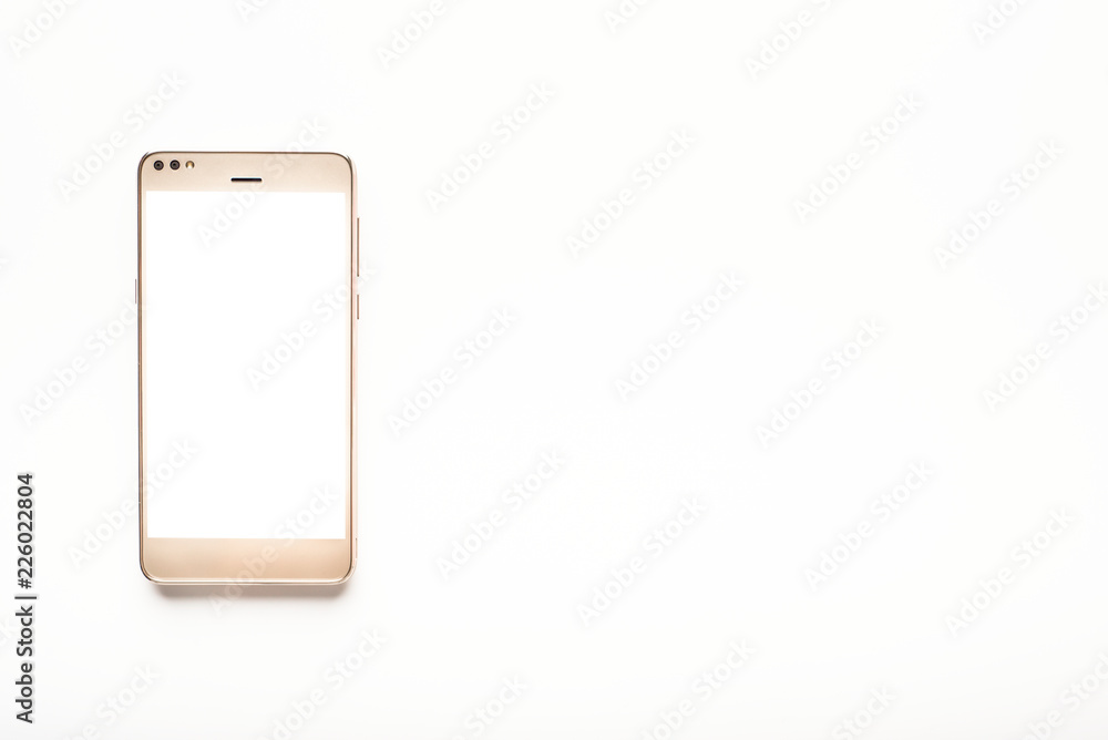 Empty screen of smartphone isolated on white background Empty screen of smartphone isolated on white background