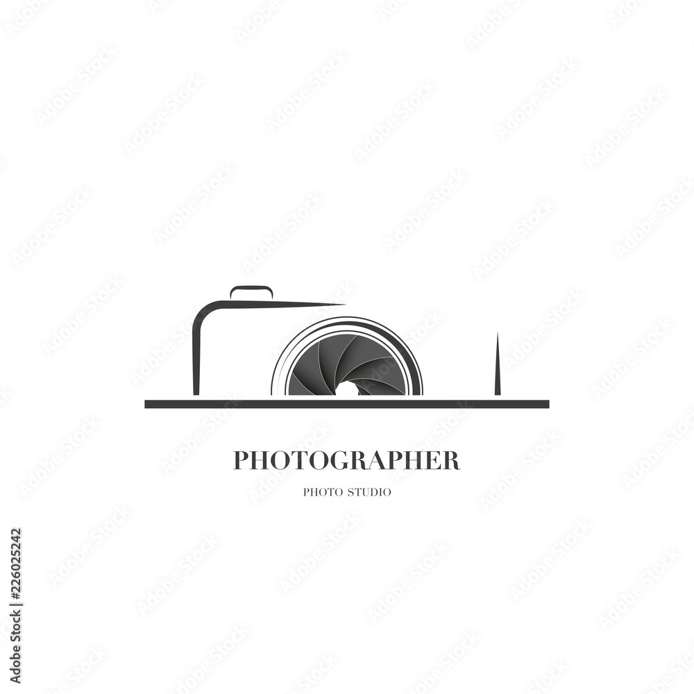 Abstract camera logo vector design template for professional ...