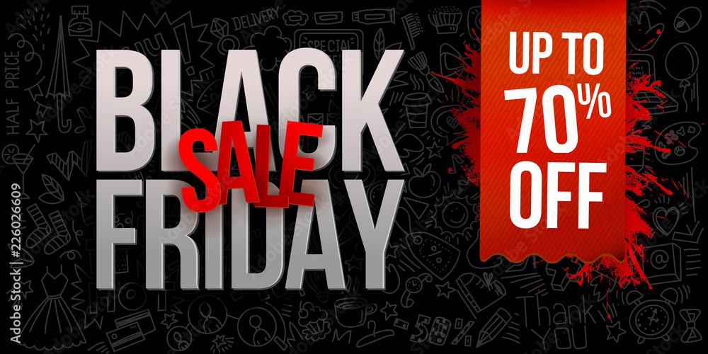 Black friday sale with tag