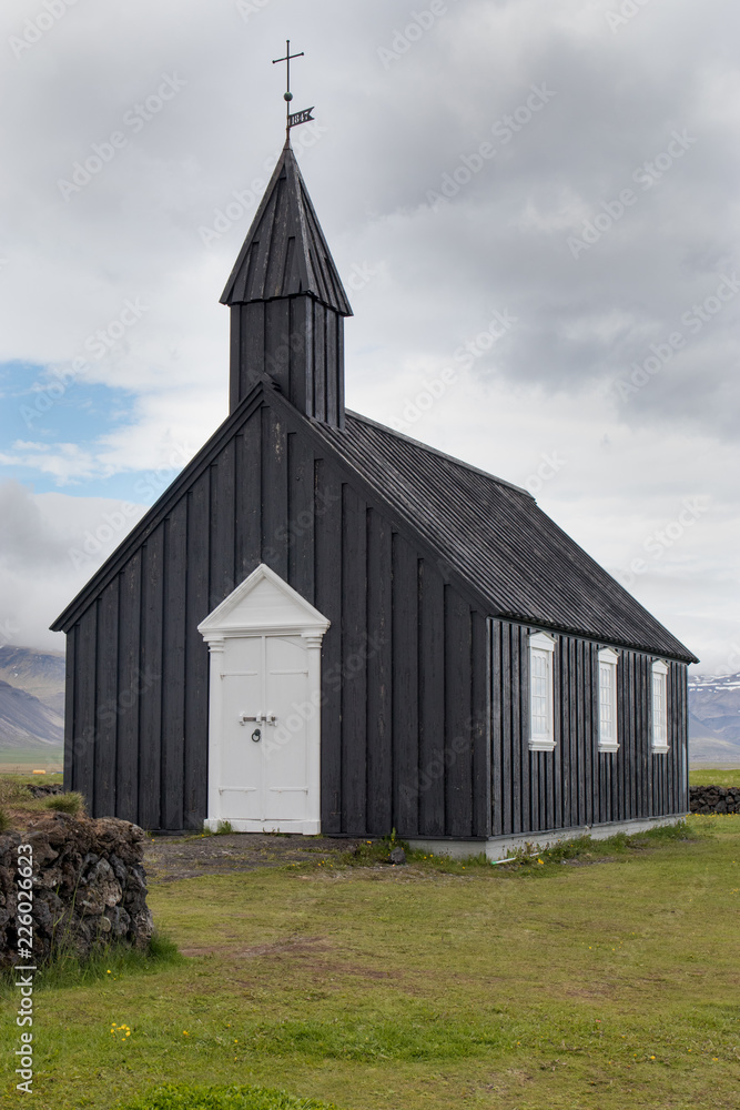 Black wooden church near Budir Black wooden church near Budir