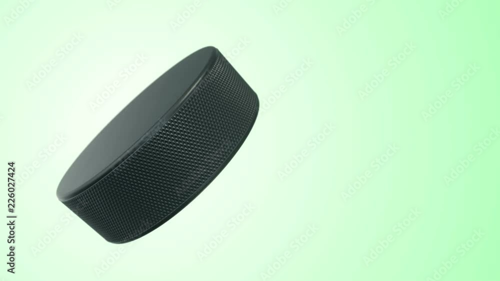 Animation of slow rotation puck for hockey game. View of close-up with realistic texture and light. Animation of seamless loop. Animation of slow rotation puck for hockey game. View of close-up with realistic texture and light. Animation of seamless loop.