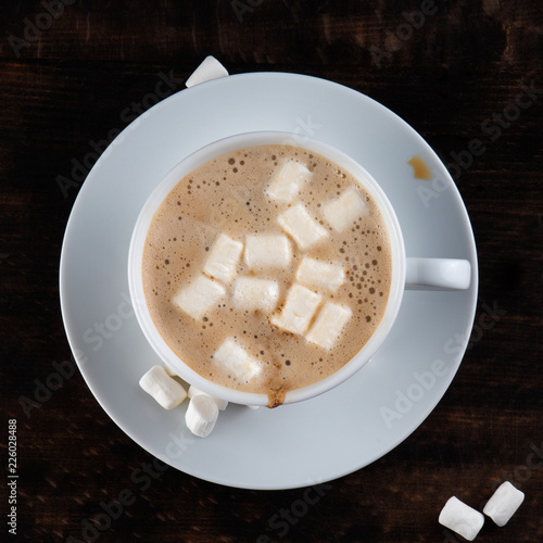 Coffee with marshmallows in a Cup