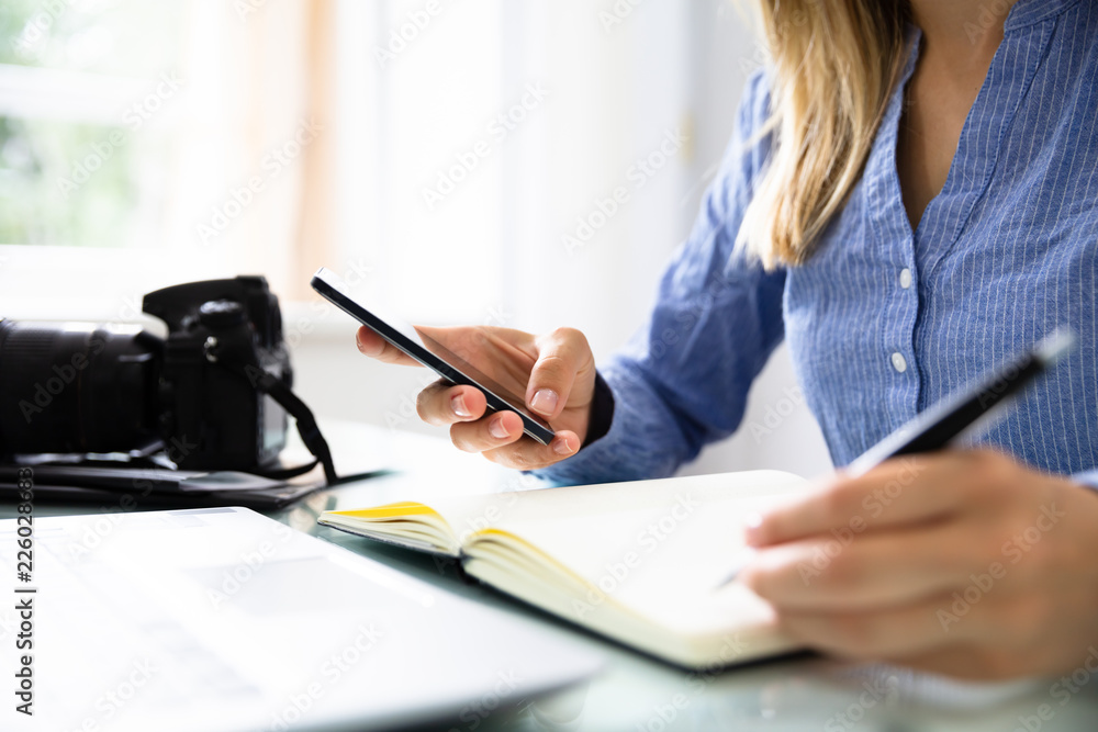 Female Editor Writing Schedule In Diary Female Editor Writing Schedule In Diary